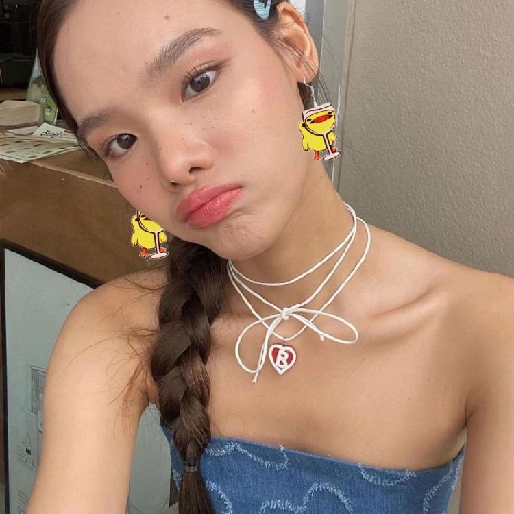 Unique Duck Dangle Earrings Fashionable Alloy Jewelry Duck Ear Pendants Perfect for Birthday and Theme Parties