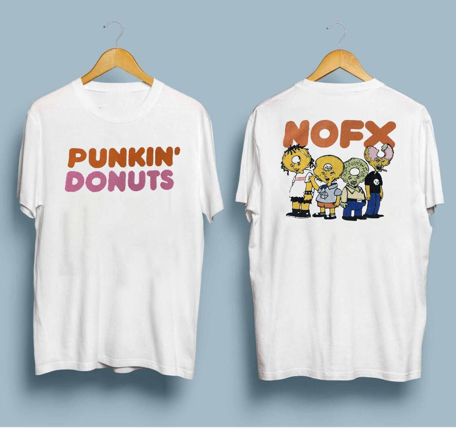 Винтажная футболка NOFX 1999 года Punkin Donuts Пародия на Симпсонов S5XL Унисекс XXXXL