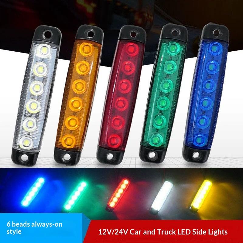 2Pcs Automotive LED Lights 12V/24V Universal Truck Van Side Marker Light Low-Speed LED Trailer Warning Light Rear Side Brake L