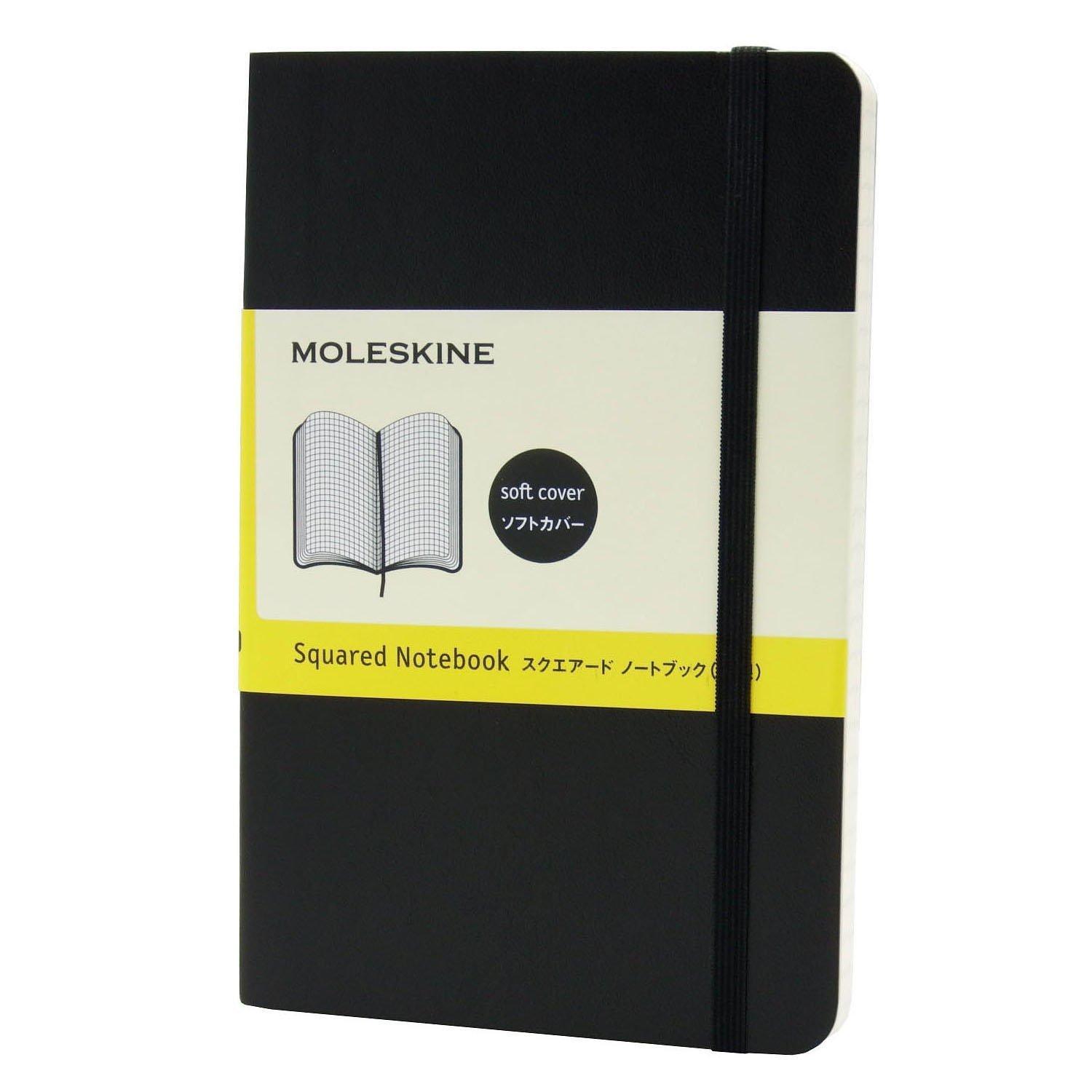 

Moleskine Classic Notebook Soft Cover Grid Pocket Size x Black QP612 (9cm 14cm) чёрный