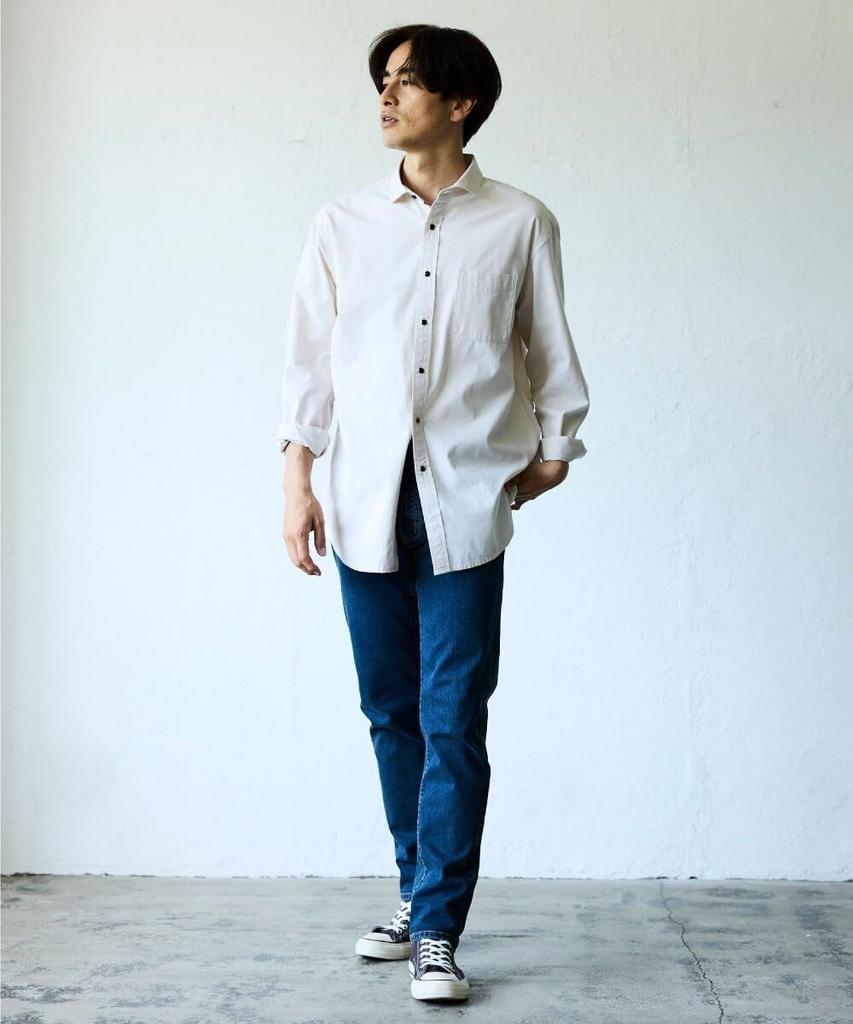 Nissen Slim Stretch Denim Jeans Dark Size 94 Men's (75cm Inseam), Blue,