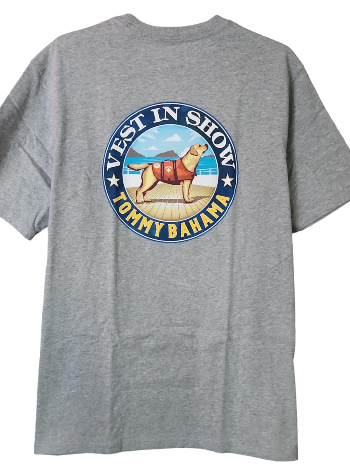 Tommy Bahama T-Shirt -Love Dogs- DOGGY DOG DAY-Sizes Medium-100% Cotton -NEW M