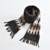 Kids' Diamond Knit Scarf - Parent-Child Style, Warm & Windproof for Autumn/Winter Korean Style.