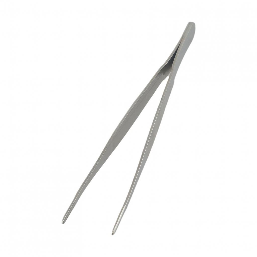 Kitchen Stainless Steel Long Straight Food Meat Tongs BBQ Tweezers Tool Clip