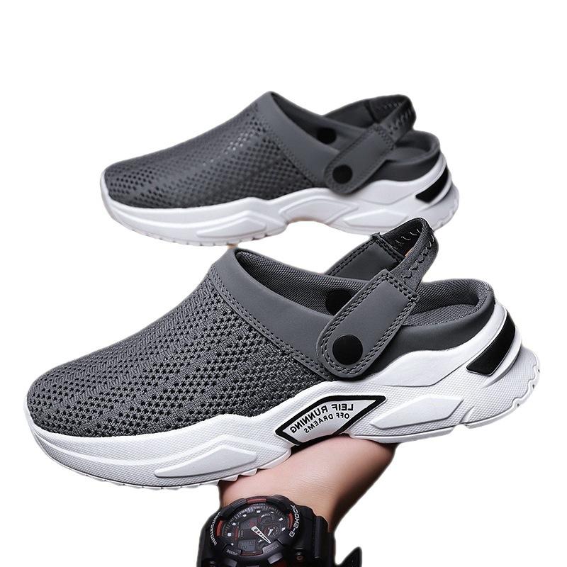 Summer Men Sandals Beach Slippers Breathable Mesh Sandals Beach Shoes Outdoor Garden Slides Shoes Men Flip Flops