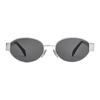 Triomphe Metal 01 Protection UV Lunettes de Soleil Ovales Lunettes de Soleil Femme Gris 4S235CMLB-36SM