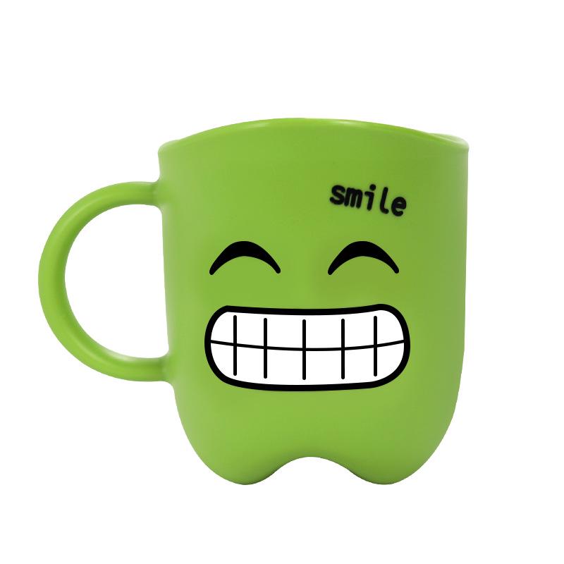 High-Value Thickened Mouthwash & Toothbrush Cup with Handle - Cute Couple Style 300ml