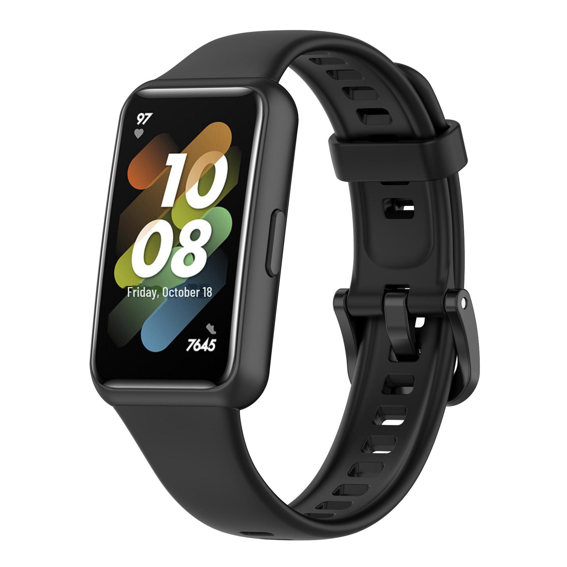 В наличии: Сменный ремешок для браслета Huawei Band 7 чёрный