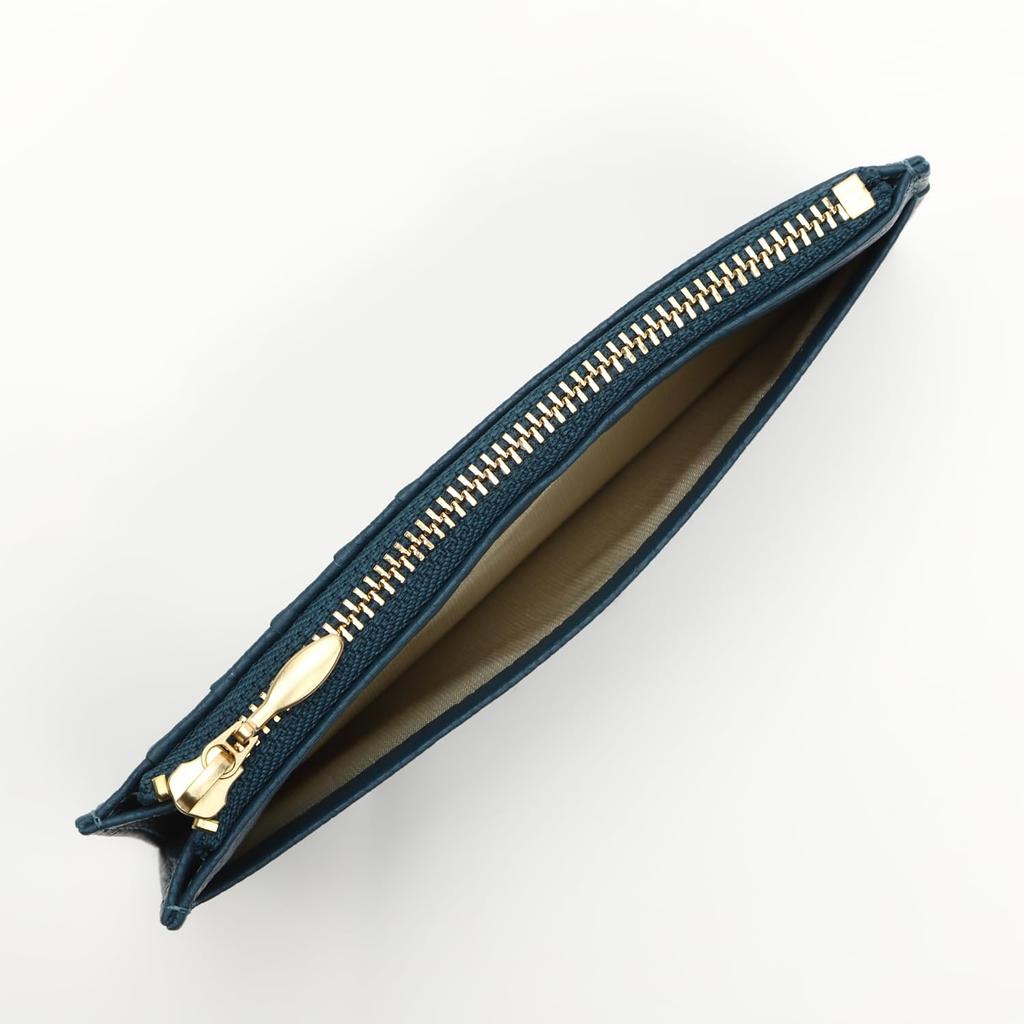 JULLY AND SHUSHU Women's Card Case, Fragment Case, Card Case, IC Card Slot, Pass Case, Bill Compartment, DR2-CC (Blue-Green)