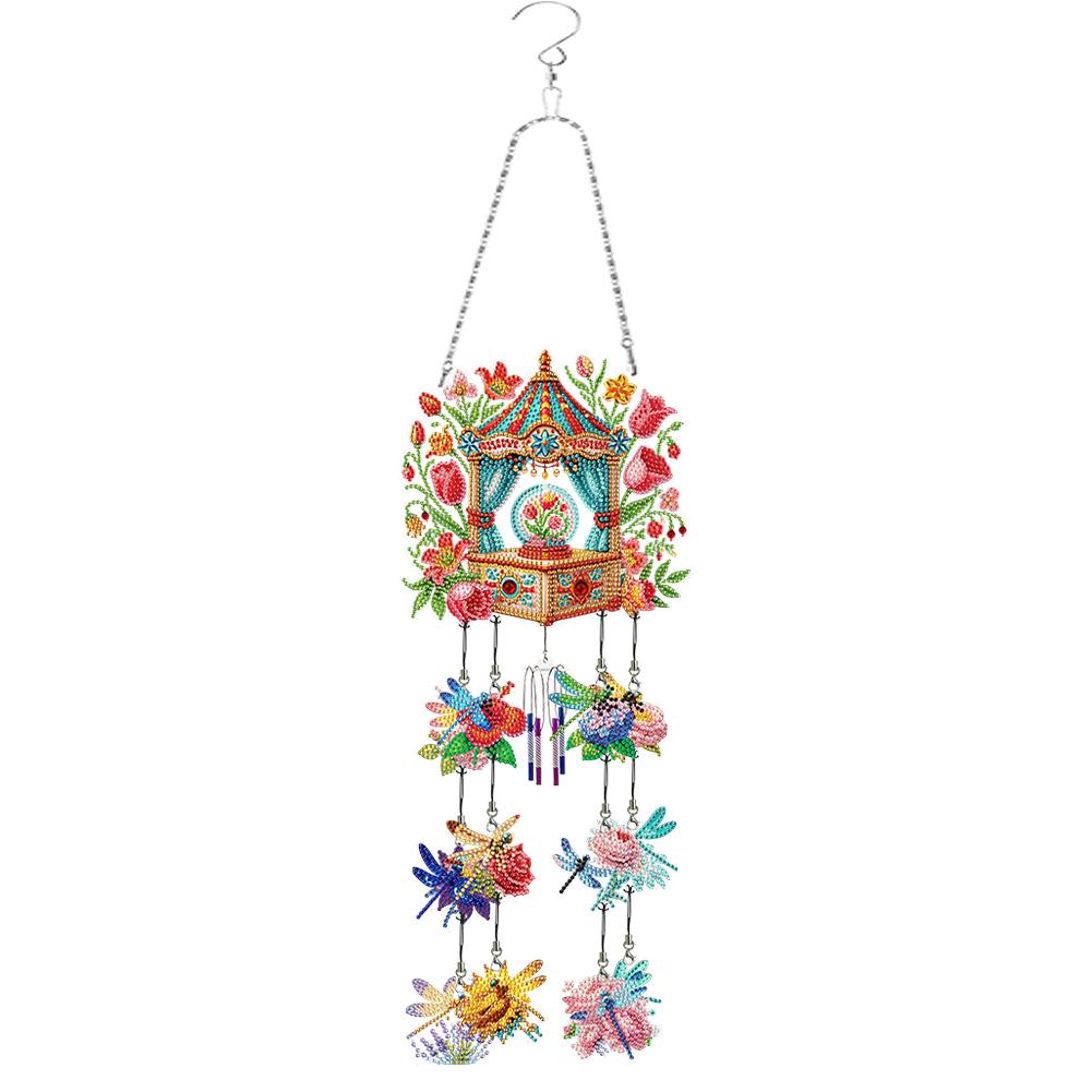 5D DIY Butterfly Wind Chime Double Sided Diamond Painting Home Decor 5D DIY Diamond Painting Dots Pendant for Home Wall Decor