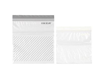 IKEA ISTAD Plastic Bag 25P Each 2017NEW Gray/white