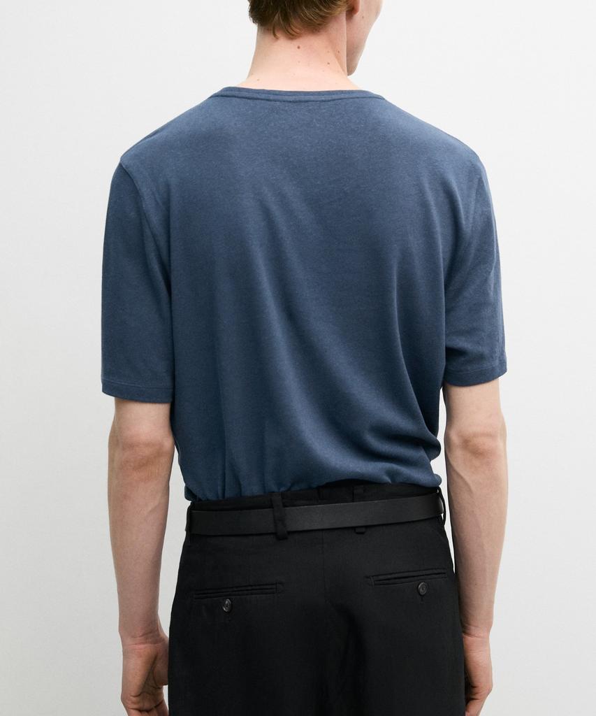 Masimodutti Linen Blend Short Sleeve T-Shirt