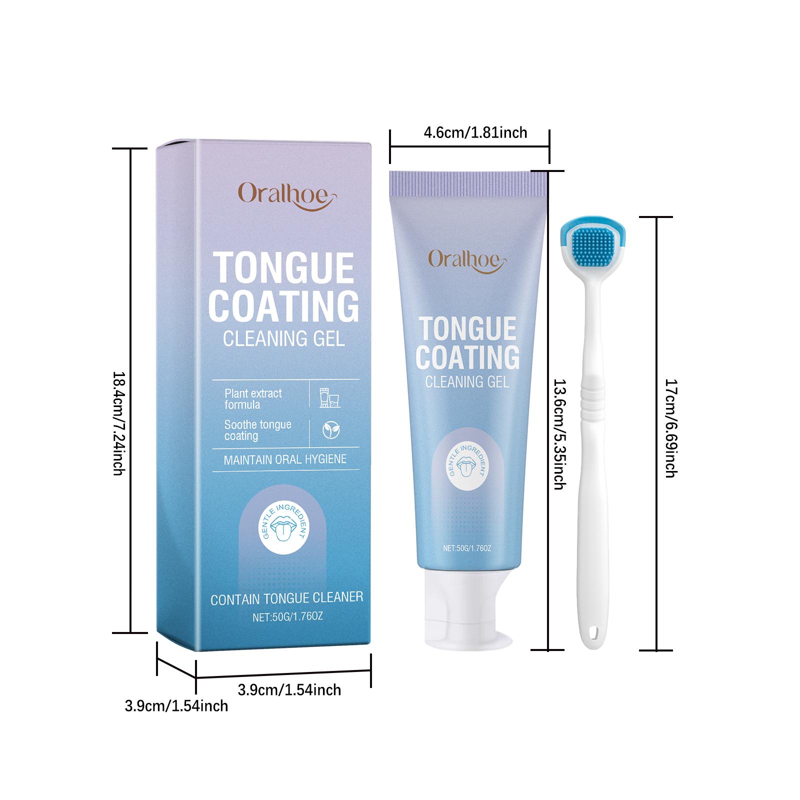 

Silicone Tongue Scraper Remove Tongue Coating Inhibit Oral Bacteria Improve Bad Breath Freshener Tongue Cleansing Toothbrush Set