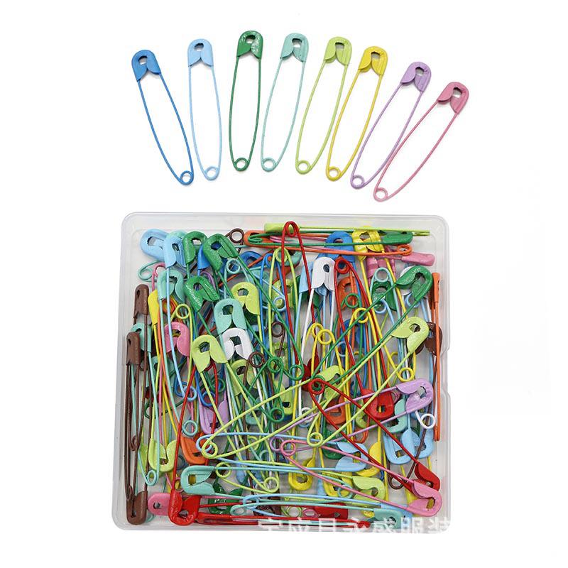 

100 Colorful 55mm Large Safety Pins for Clothing, Decoration, and Household Use