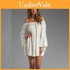 Elegante Abito Lungo in Chiffon a Spalle Scoperte dalla Vestibilità Larga per Donna in Colori Classici