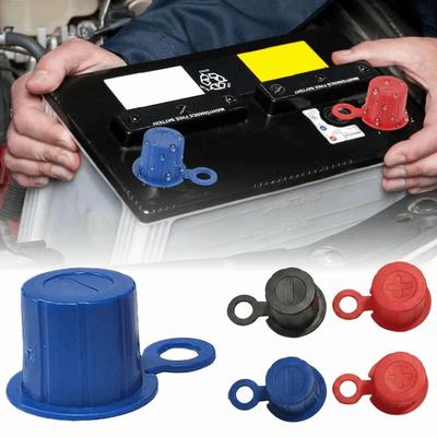 1 Pair Water Proof Battery Terminal Cover Dust Proof Insulated Battery Protector Positive Negative Heads Standard Diameter