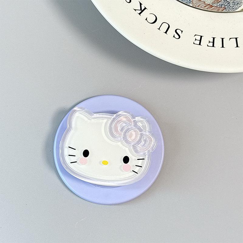 Cute Cartoon Small Fresh Kt Cat Mobile Phone Airbag Bracket Magnetic Desktop Paste Girl Cream Wind Ring