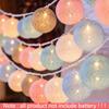 3CM Cotton Balls String Lights Garland Fairy Street Lights Christmas Decorations for Home Outdoor Wedding Garden Patio Lights
