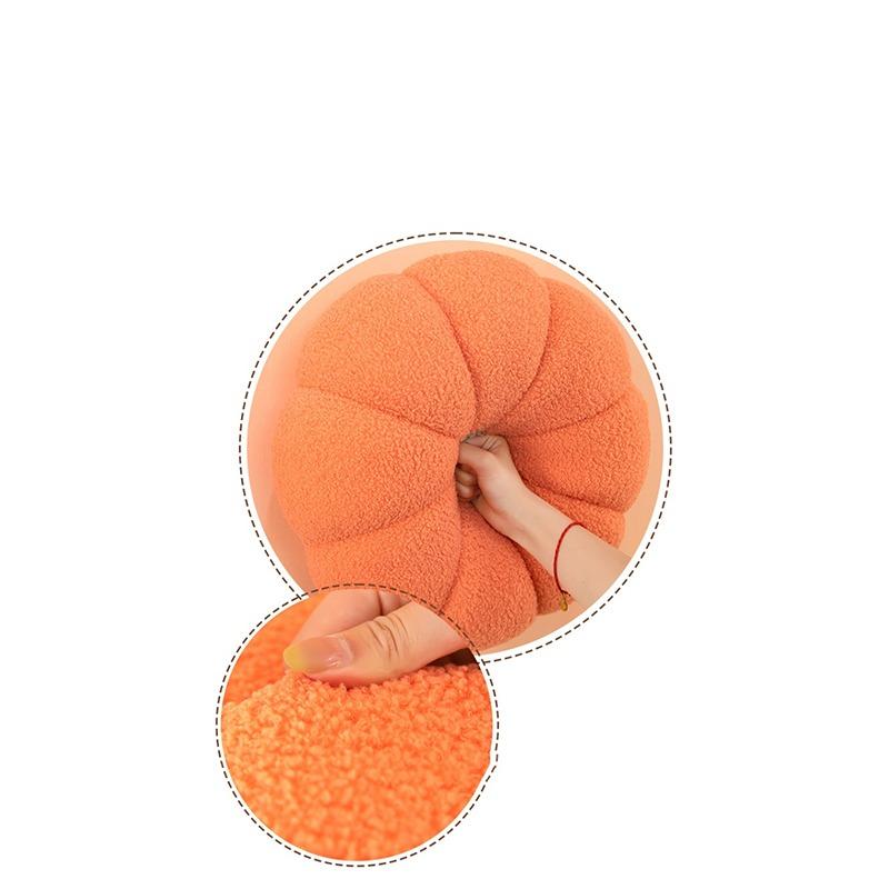Cute Halloween Pumpkin Plush Throw Pillow Soft Velvet Pillow Cushion Decor