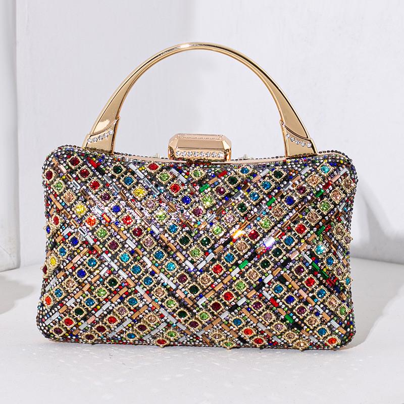 Vintage Evening Clutch With Rhinestone Embellishments For Formal Events