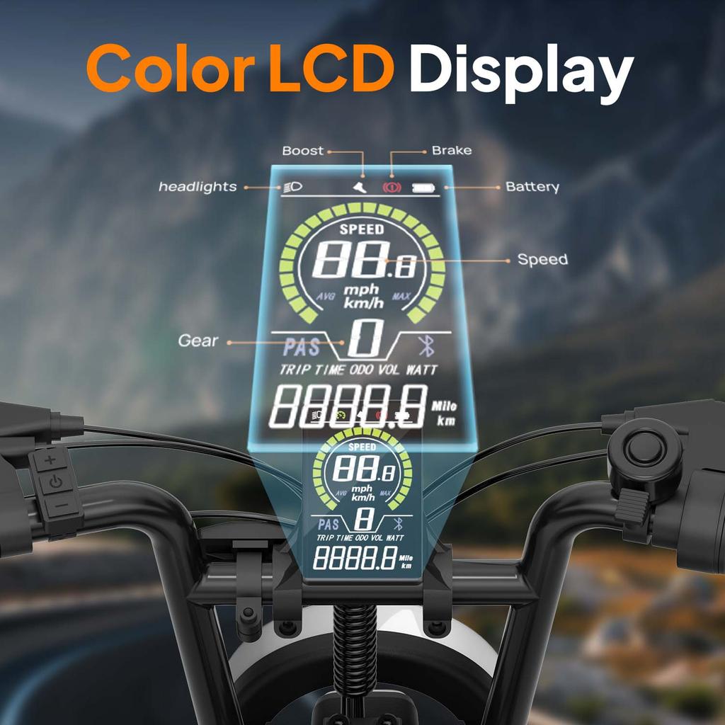 Bicicletta Elettrica URLIFE T16 45KM/H Motore 500W Batteria 48V/13AH E-Bike da Montagna per Esterni Pneumatico 16*3.0" Fuoristrada Bicicletta Elettrica