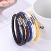Trendy 1 Piece Women Men PU Leather Braided Fashion Accessories Magnetic Clasp Jewelry Bracelet
