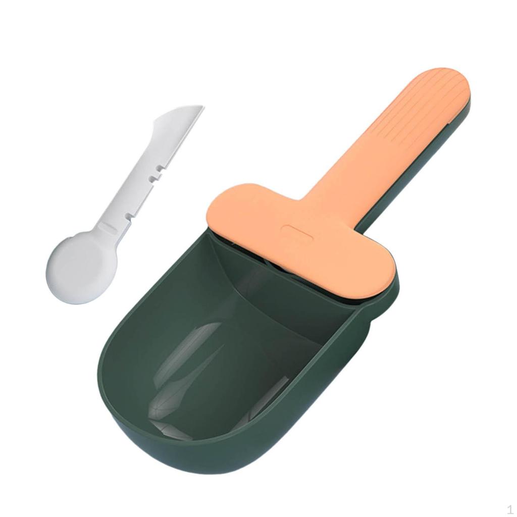 Cat Measuring with Ergonomic Bag Clip Handle Food Feeder Multifuctional Pet Scooper Cats