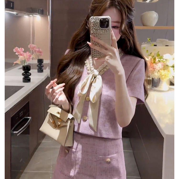 

Elegant Coco Style Suit Set for Women - Summer 2026 Collection: Luxury Two-Piece Skirt Set with High-End Workmanship. L 110-120