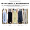American Style Work Pants For Women With High Waist Loose Fit Breathable Fabric For Casual Daily Wear