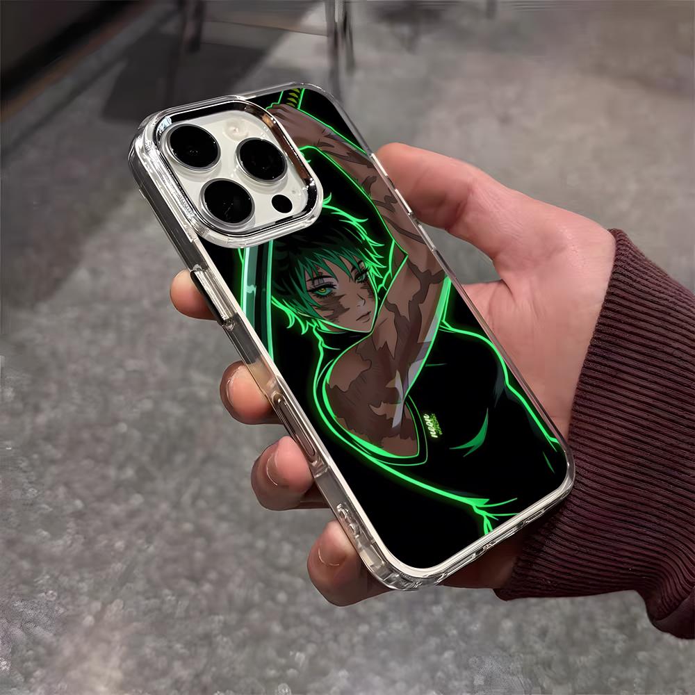Maki Zenin Jujutsu Kaisen Phone Case For IPhone 17 Air 16 E 15 14 13 12 11 Plus Pro Max Electroplated Transparent Soft Shell