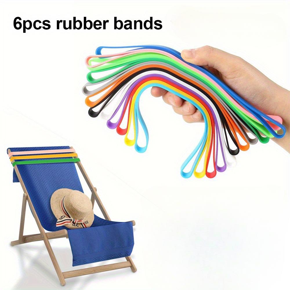 

Multifunctional Stretchable and Colorful Beach Chair Bands Silicone Towel Bands, Beach Towel Holder Bands for Pool and Cruise