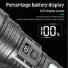 Type C Rechargeable Flashlight High Brightness Zoom Strobe COB Sidelight Battery Gauge Large Capacity ABS Camping Search Light