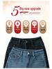 High-Waist Cashew Wide-Leg Jeans for Middle-Aged Women - Plus Velvet, Thick, Winter Style