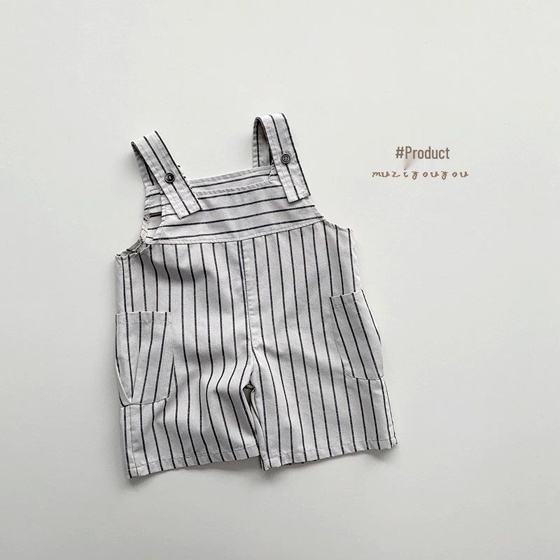 Summer Kids' Versatile Jumpsuit: Japanese-Style Boys' and Korean-Style Girls' Trendy Mid-Length Overalls