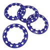 4Pcs 8 Inch ATV Wheel Trim Hub Protection Decor Scratch Resistant Plastic Hubcap Trim Cover Universal for Go Kart Blue