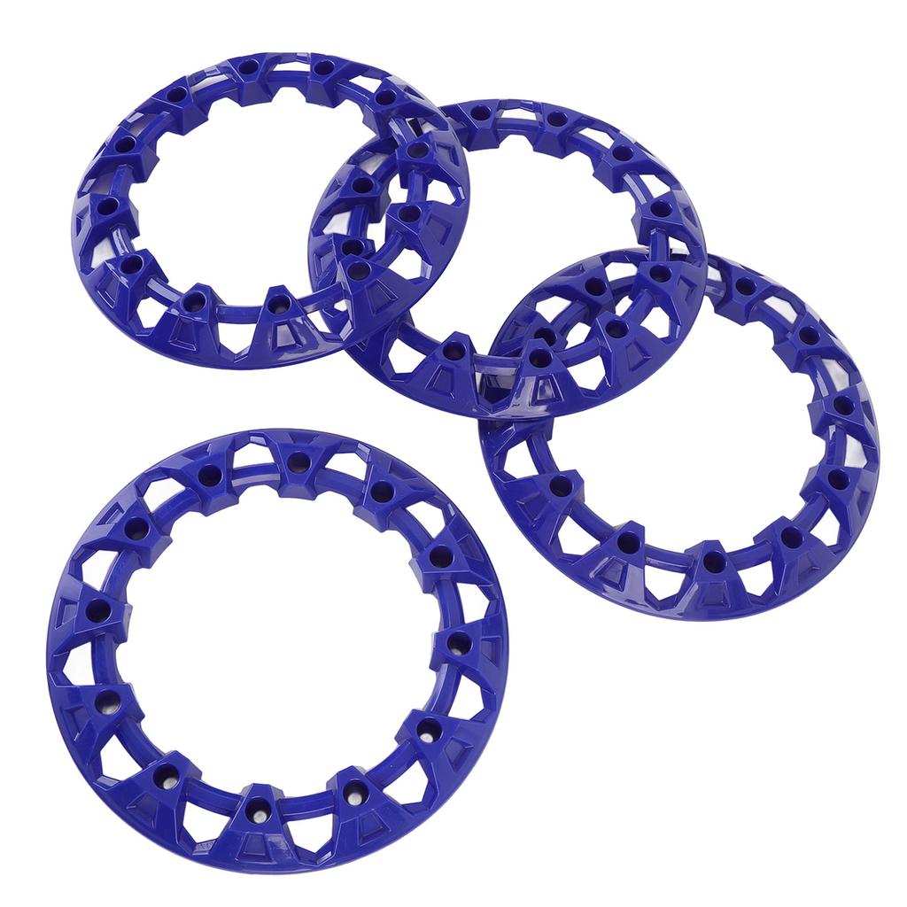 4 Stück 8 Zoll ATV Radzierblende Nabenschutz Dekor Kratzfeste Kunststoff Radkappe Zierabdeckung Universal für Go Kart Blau