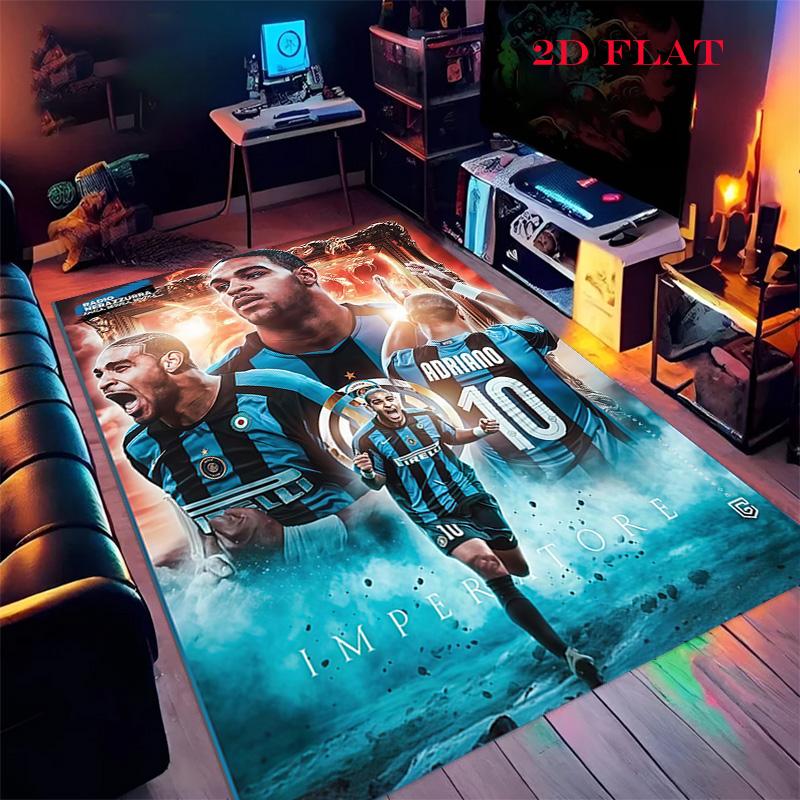 Inter Milan Carpet Rug for Living Room Bedroom Home Sofa Decoration,Kids play Nonslip Floor Mat