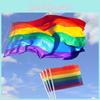 Steag Parada Festival Pride Gay Curcubeu LGBT cu Ochiuri din Alamă