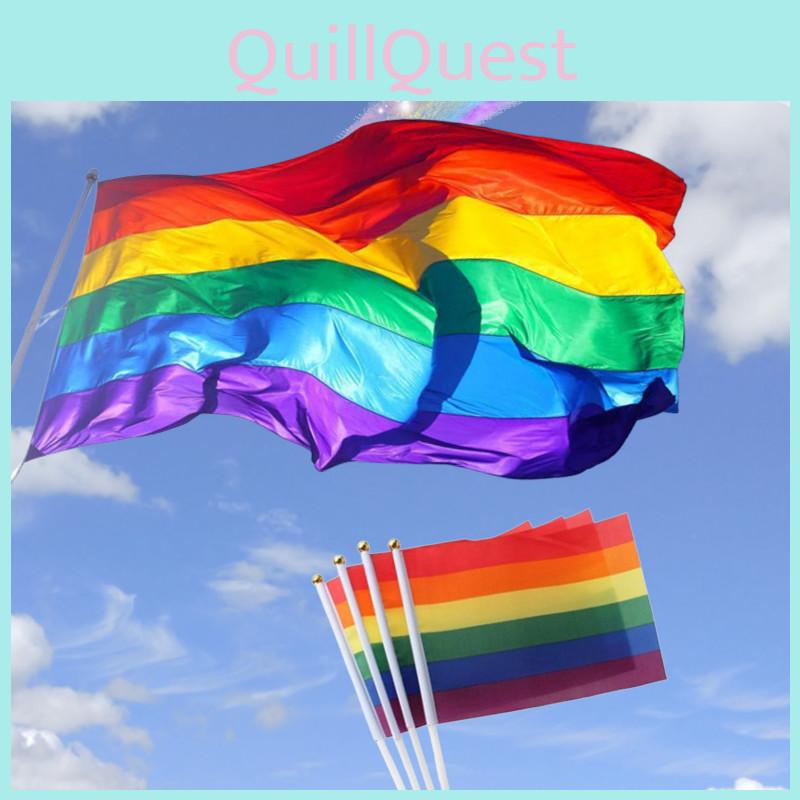 Steag Parada Festival Pride Gay Curcubeu LGBT cu Ochiuri din Alamă