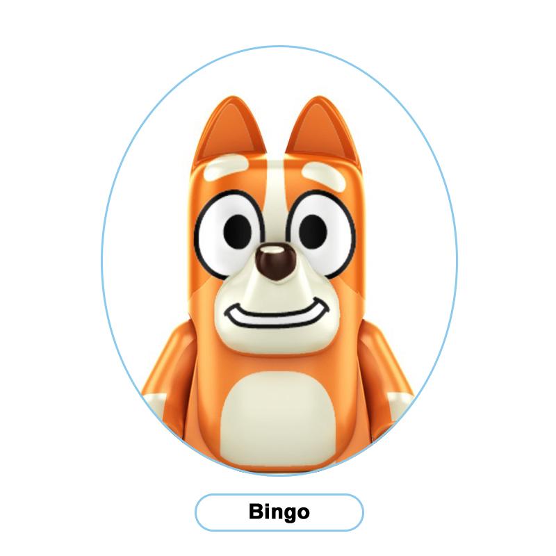 Bluey En Bingo Poppen Speelgoed Serie Coco Mackenzie Mia Rad Schattig Mini Deeltjes Gemonteerd Anime Karakter Kinderspeelgoed Cadeau
