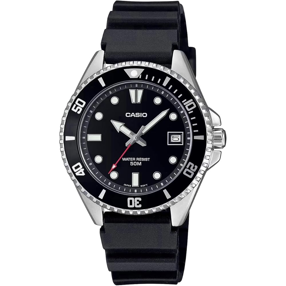 Casio Standard Analog Watch MDV-10-1A1V Black Bezel, Resin Band, Unisex