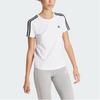 Adidas Three-Stripe Short Sleeve Sport Tee Women Tops White GL0783