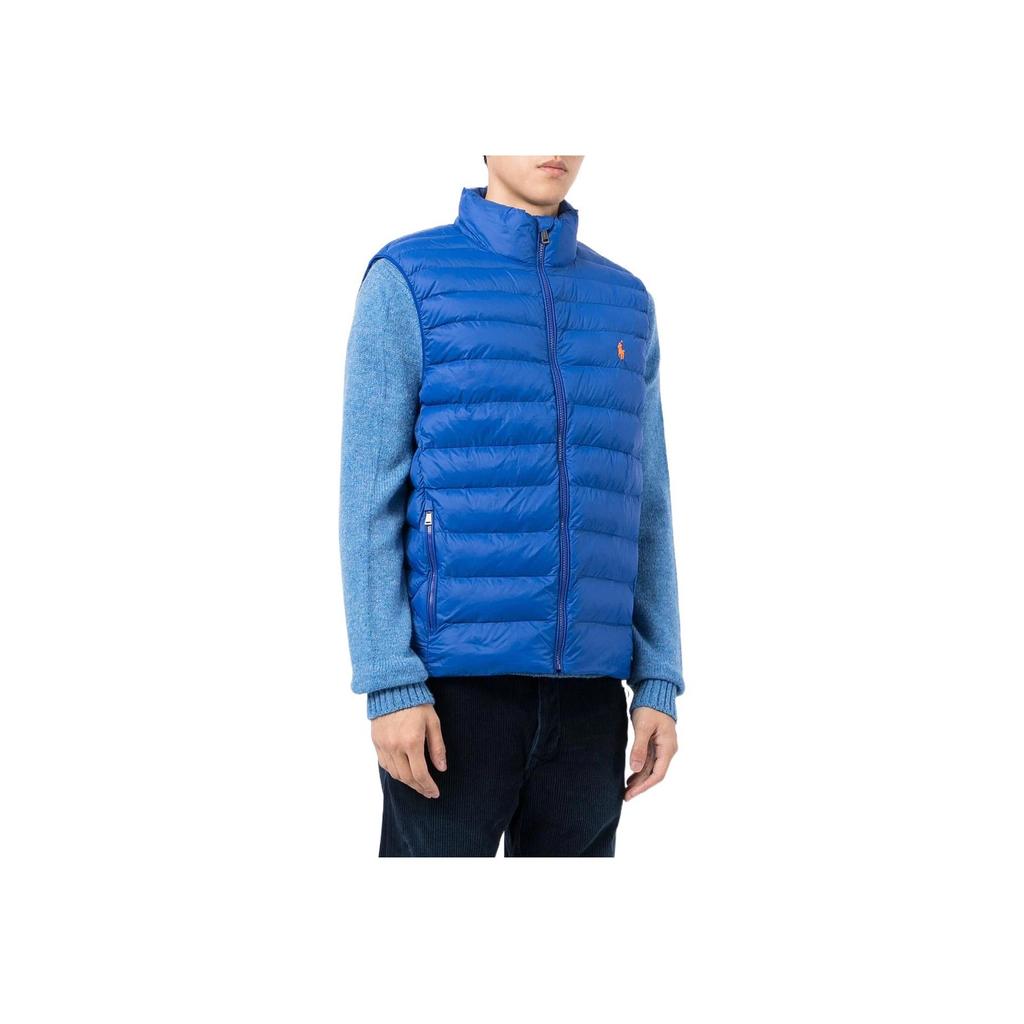 Polo Ralph Lauren Ensfarget Logo Brodert Vest Herrevester Blå 710810898-006