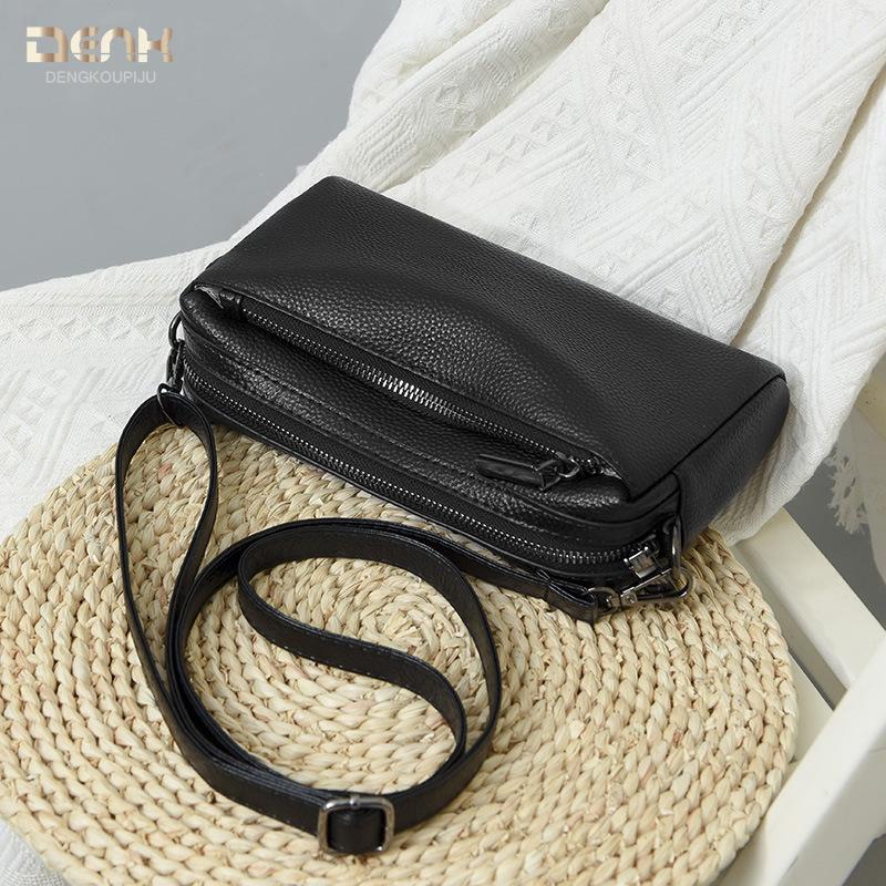 Leather women's bag new trendy first-layer cowhide shoulder messenger bag soft leather fashion bag