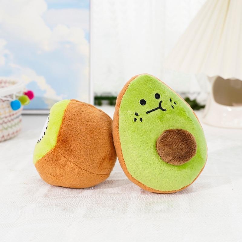 Haustier Plüsch Avocado Hund Vokalspielzeug Zahnen zur Linderung von Langeweile Hunde- und Katzenprodukte