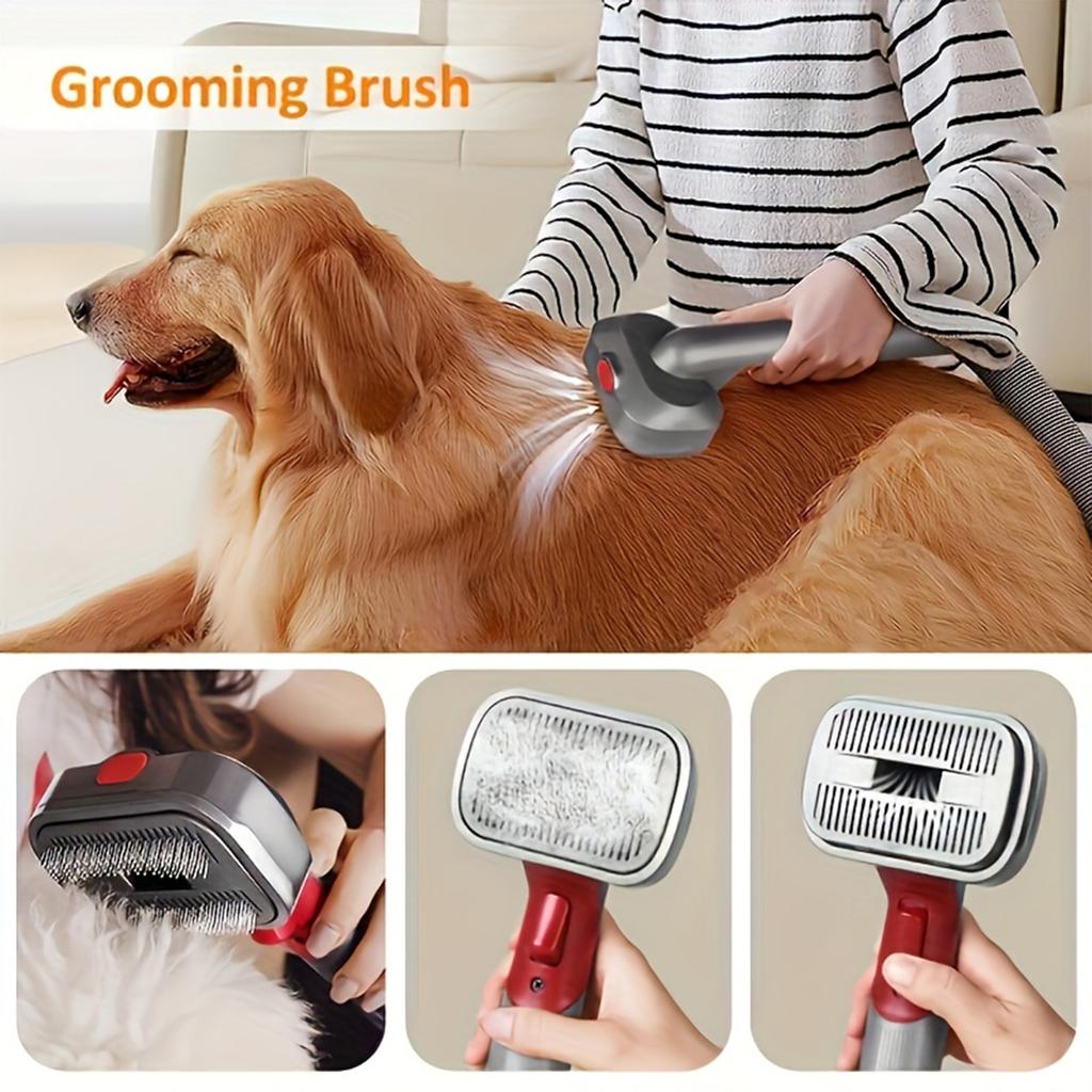 Pet Grooming Set with Ball Tip Pin Brush and Slicker Brush for Dogs and Cats