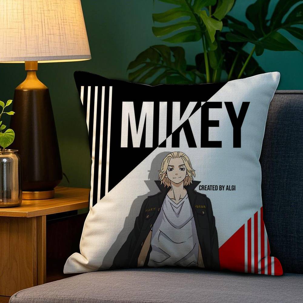 

T-Tokyo R-Revenger Pillow Case Sofa Living Room Bedroom Double-sided Printing Square Cushion Nap Time Cushion Cover 12x12Inch