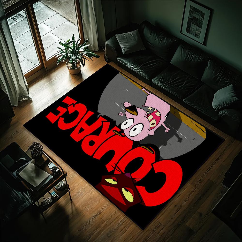 Tappeto Piccolo Cartoon C-CORAGGIO Il Cane Codardo Comodino Cucina Bagno Soggiorno Casa Camera da Letto Tappetino Pavimento Zerbino Tappeto Decorazione