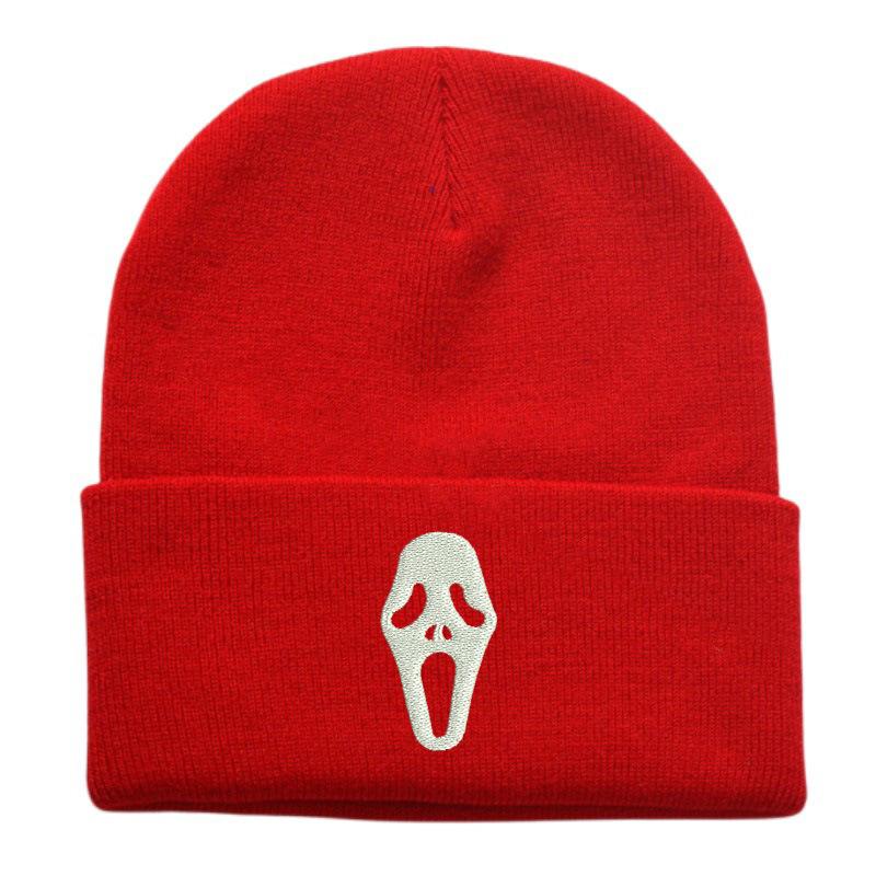 Hot-selling scream killer mask knitted hat autumn and winter fashion trend couple wool hat
