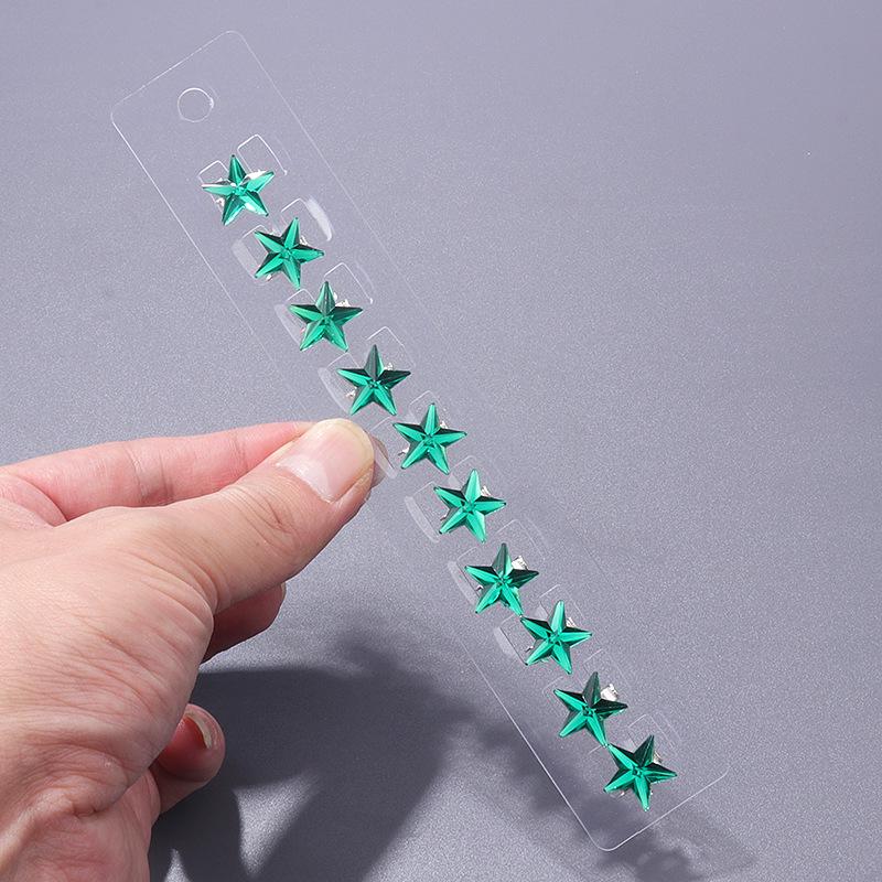 Mini molletta per capelli a stella con strass per bambini e spose